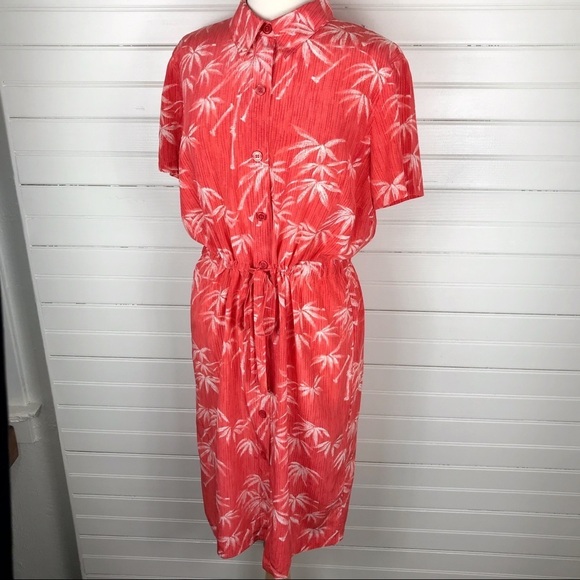 Diane Von Furstenberg Dress Silk Assets Red Hawaiian - Picture 1 of 4
